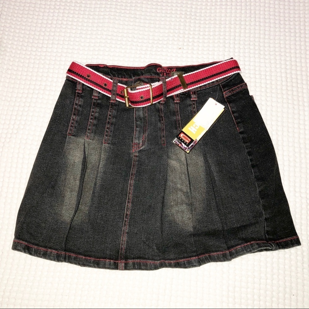 Gazoz Y2K pleated and belted skirt